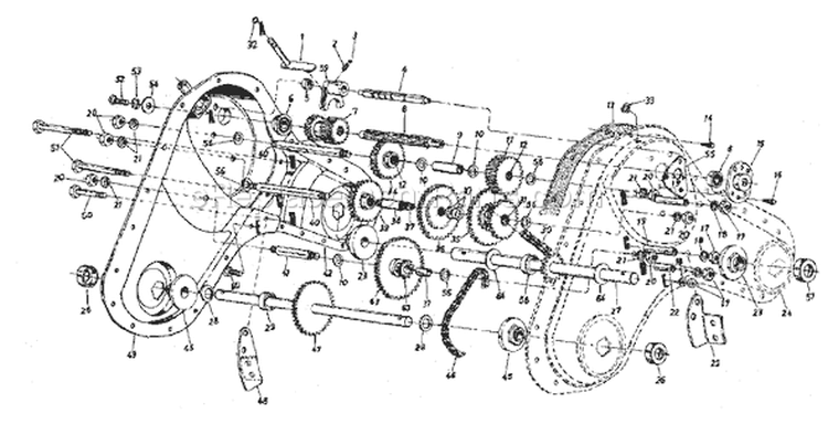 Page B Diagram and Parts List for 1998 Yard Man Tiller